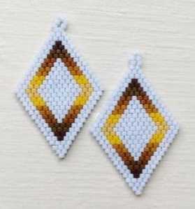 Boucles d'oreilles artisanales Bijoux brodés Boucles d'oreilles ethniques - Product Image 5