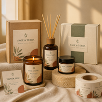 Autocollants OEM de luxe pour pots de bougies, en papier métallisé avec détails UV en relief, pour collection de parfums haut de gamme, fabricant de formes personnalisées