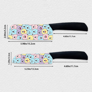Couteau de Chef en Céramique de Haute Qualité avec Motif Floral, Manche en Plastique, Lot de 2 Pièces, Durable, Ambidextre, pour Cuisine Domestique, Vente en Gros - Product Image 2