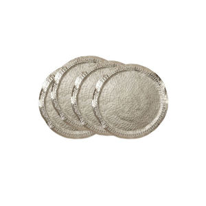 Almohadillas de salvamanteles resistentes al calor de forma redonda de aluminio y Metal de diseño de lujo moderno para decoración de mesa de cocina - Product Image 3