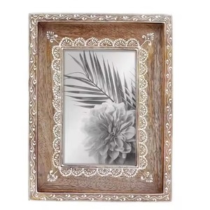 Marco de Fotos de Madera para Decoración del Hogar, Marco de Fotos Moderno de Madera con Macramé - Product Image 1