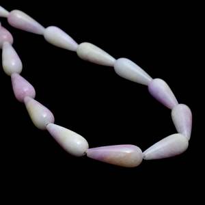 Cuentas de Ónix Naturales de Color Morado Claro, Corte Liso, Forma de Gota, 20 Piezas, 8x20mm, para Fabricación de Joyería, Chakralume, Venta al Por Mayor - Product Image 2