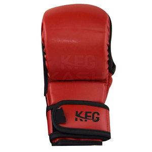 Heavy Duty Kick Boxing MMA Leather Gloves with Adjustable Wrist Strap & Moisture Wicking for <b>Repeated</b> Exercise and Conditioning - Product Image 2