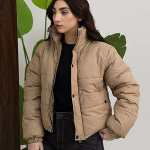Chaqueta de Invierno Acolchada Premium para Mujer, Diseño de Burbujas, Cremallera Resistente, Material Suave al Tacto, Puños Elásticos Cómodos, Transpirable - Product Image 1