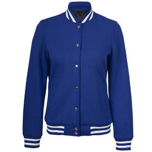Venta al por mayor de diseño personalizado Letterman chaqueta clásica deportes universitarios chaqueta de bombardero de béisbol para las mujeres - Product Image 1
