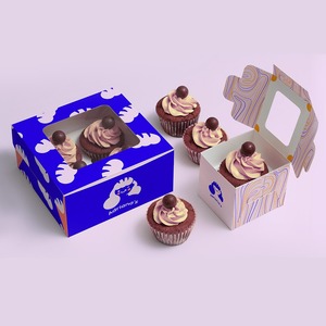 Conveniente diseño respetuoso con el medio ambiente para almacenar y exhibir pasteles, aperitivos y comida para llevar Vista clara - Product Image 1