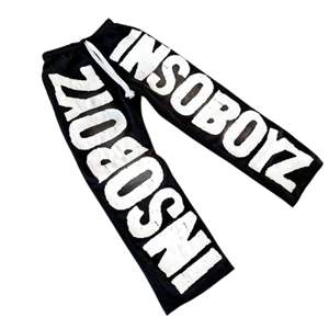 Pantalones de chándal de lana de algodón de alta calidad unisex, estilo informal transpirable de talla grande personalizado para hombres y mujeres para el invierno - Product Image 2