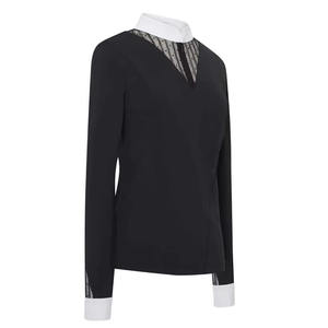 Servicio OEM por encargo compresión deportes equitación mujeres manga larga Show camisas ropa ecuestre productos de gran venta - Product Image 2