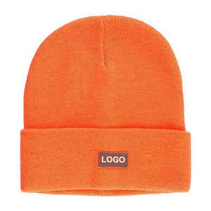 Custom Knitted 100% <b>Wool</b> Warm <b>Beanies</b> with Custom Logo Embroidery Colorful Options Common Fabric Travel-Friendly Winter Hats - Product Image 1