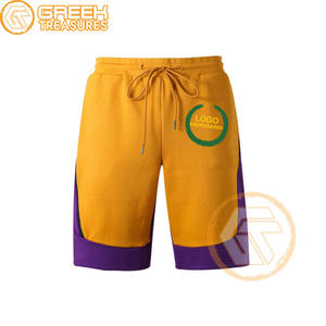 Customized Omega Cotton <b>Fleece</b> Embroidered High Street Solid Breathable <b>Shorts</b> for <b>Men</b> Fraternity & Sorority Greek Psi - Product Image 2