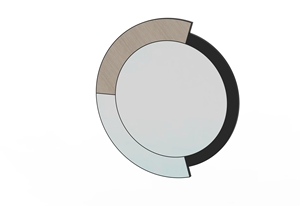 Mettant en valeur les textures naturelles et les variations miroir du bois Le design rustique en bois flotté couplé à un miroir rond propre - Product Image 4