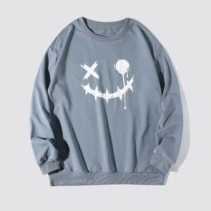 Nouveau style sweats à col rond uni coton hommes surdimensionné à manches longues pulls décontractés sweats à capuche - Product Image 1