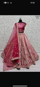 Indian Bridal Wear Velvet Collections for Bride with Zarkhan Work by Fabzone FZBELLA - Product Image 3
