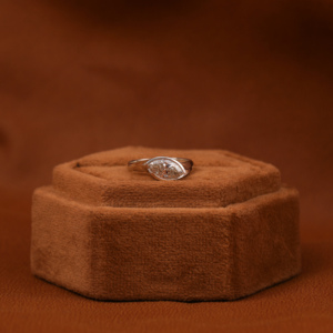 1.0 CT Marquise Cut Lab Grown Solitaire Engagement Ring 18KT <b>Solid</b> White Gold Gold Conflict Free Diamond Birthday Gift Ring Her - Product Image 1