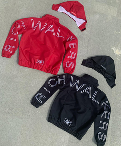 Ensemble coupe-vent streetwear décontracté de haute qualité en nylon, coupe régulière, grande taille, couleur unie, respirant, coupe-vent, hiver, personnalisé - Product Image 3