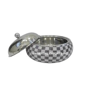 Juego de tres cazuela de nácar de calidad superior hecha a mano, vajilla de diseño clásico, calentador de alimentos Hotpot, superventas de Metal - Product Image 3