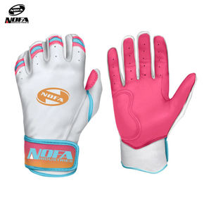 Gants de frappeur personnalisables en cuir véritable jeunes hommes adultes gants d'entraînement de baseball softball avec manchette courte nouveau Design - Product Image 1
