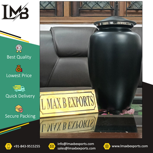 Good Quality Customized Logo Multi-color <b>Funeral</b> <b>Supplies</b> Adult Cremation Aluminium Urns From Trusted Indian Exporter - Product Image 3