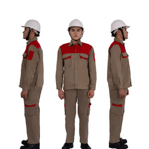 Trajes de trabajo de diseño personalizado: chaqueta soldadora y pantalones cargo con reflectante de seguridad-Uniforme de fábrica - Product Image 1