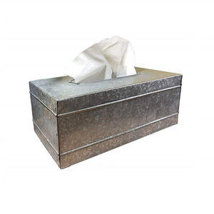 Boîte à serviettes en métal martelé élégante, grand design carré, parfaite pour le stockage et l'organisation élégants des mouchoirs de table - Product Image 3