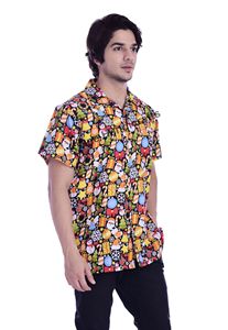 2023 summer mens clothing custom print polyester mens plus size <b>short</b> <b>sleeve</b> collar <b>button</b> <b>up</b> aloha beach hawaiian floral <b>shirts</b> - Product Image 4