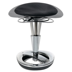 TOPSTAR <b>Adjustable</b> Height Black Upholstered Chair with Base Ring 440-570mm <b>Stool</b> Seat - Product Image 4