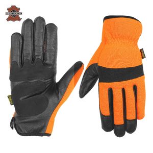 Gants de conduite d'hiver à doigts entiers, paume renforcée, gants de travail généraux, gants de conduite isolés, gants de sécurité en cuir - Product Image 6