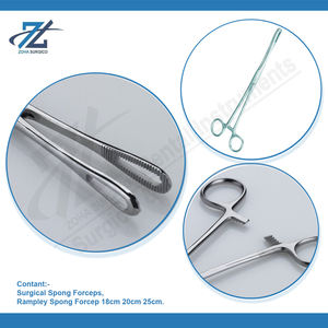Pinzas Rampley de 25cm, pinzas de sujeción de esponja, pinzas Rampley, instrumentos quirúrgicos de acero inoxidable, fabricante de Pakistán - Product Image 4