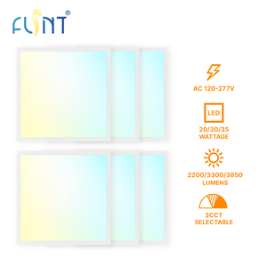 Lámpara de <span class=keywords><strong>Panel</strong></span> <span class=keywords><strong>LED</strong></span> Empotrable Regulable de 120-277V, Lista para Enviar, Luz de <span class=keywords><strong>Panel</strong></span> <span class=keywords><strong>LED</strong></span> Retroiluminada, 3 Potencias, 3 Temperaturas de Color, Certificación ETL - Product Image 1