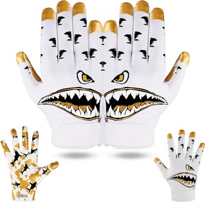 Gants de football pour jeunes, antidérapants, performance, paume en silicone, gants de football américain pour les jeux et les costumes - Product Image 2