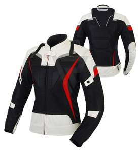 Dernière veste de course moto unisexe 2025 en cuir et nylon professionnel, réfléchissante, coupe-vent, respirante, équipement de sport grande taille - Product Image 4