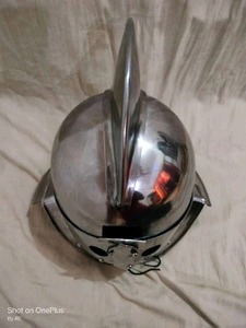 Casco de gladiador Secutor, casco romano Galea listo para combate personalizable de acero suave de 2mm, grado DIY con soporte OEM - Product Image 5