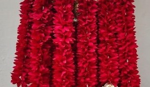 สายผ้าลายดอกมะลิมาลัยดอกไม้งานแต่งงานแบบอินเดียใต้ตกแต่งดอกไม้สำหรับงานวันเกิดวันคริสมาสต์เจ้าสาว DIY ใช้ในบ้าน - Product Image 5