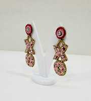 Acheter Boucles d'oreilles en perles XOXO faites à la main Bijoux de mode pour les femmes, pièce de déclaration unique pour toute occasion