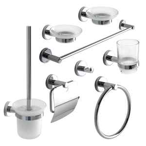 Juego Completo de 8 Accesorios de Baño Cromados - Product Image 1