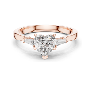 Bague en diamant de laboratoire en forme de cœur de 1,15 carat pour femmes, clarté VVS-VS EF, or 18 carats, 14 carats, 10 carats et argent 925, rose, jaune, blanc - Product Image 1