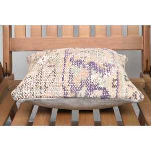 หมอนอิงพิมพ์ลายวินเทจผ้าวูลสีเบจ12X12นิ้วลายวินเทจผ้าโมเสค - Product Image 5
