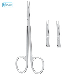 Ciseaux chirurgicaux 6flowers Iris à lames droites, instrument chirurgical manuel pour chirurgie générale, certifié CE Classe I F4-167 ISO 2015 - Product Image 1