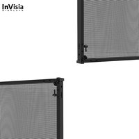 Écran LED transparent InVisia Versa pour location, résolution 4K, luminosité 4500 cd, design léger permettant une installation rapide, garantie 2 ans