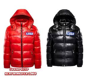 Custom Logo <b>Men'S</b> Winter Bubble Down Coats Plain <b>Zip</b> Blank Shiny Puffer <b>Jacket</b> CustomOutdoor <b>Men's</b> Shiny Down Puffer <b>Jackets</b> - Product Image 1