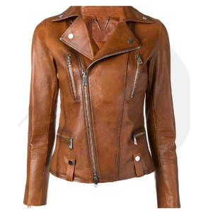 Nouvelles vestes en cuir pour dames entièrement personnalisées avec du cuir pur d'origine 100% Concevez votre propre veste en cuir - Product Image 1