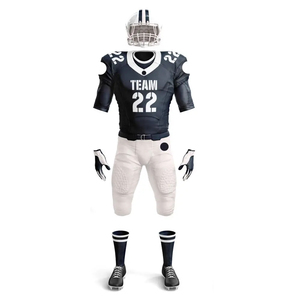 Nuevas llegadas por encargo transpirable impreso poliéster reversible fútbol americano camisetas pantalones uniformes conjunto colores personalizados - Product Image 2