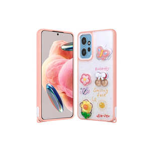 Funda de Silicona con Purpurina Líquida y Patrón en Relieve Netzy para Xiaomi Redmi Note 12 4G, Funda Protectora de TPU Suave con Electrochapado - Product Image 1