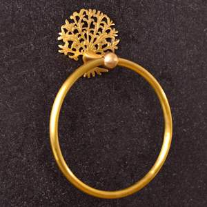 Round Premium <b>Clothes</b> <b>Pins</b> Bathroom Towel Ring Holder Towel Holder for Bathroom/Kitchen/Wash Basin (Matte Finish Antique - Product Image 6