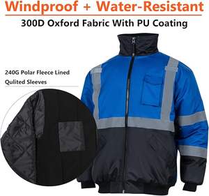 Custom Workwear Waterproof Lightweight SoftShell <b>Reflective</b> Hi Vis Construction Safety <b>Jacket</b> for <b>Men</b> Winter Outdoor Activities - Product Image 3