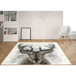 Tapis imprimé en 3D motif cerf : Tapis décoratif animalier, Décoration de loft, Tapis en chenille - Product Image 4