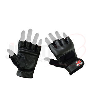Guantes de Piel de Alta Calidad Transpirables de Medio Dedo para Levantamiento de Pesas Profesional, Guantes Deportivos Unisex para Gimnasio y Entrenamiento - Product Image 1