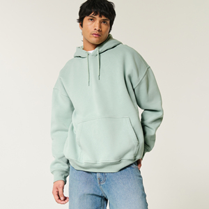 500 GSM épais sweat à capuche surdimensionné personnalisé bouffée impression goutte épaule pull lourd Streetwear hommes pull décontracté conception - Product Image 1