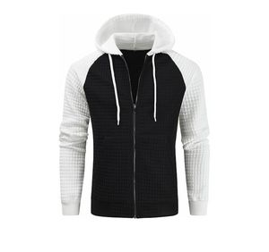 Básicos de algodón mezclado logotipo personalizado al por mayor cremallera en blanco ropa de hombre Sudadera con capucha abrigo Universal cremallera Sudadera con capucha - Product Image 4
