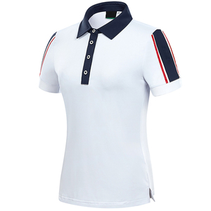 Polo personalizado de algodón y poliéster para entrenamiento CVC para mujer, Polo de Golf de punto con logotipo personalizado, camiseta para mujer - Product Image 5